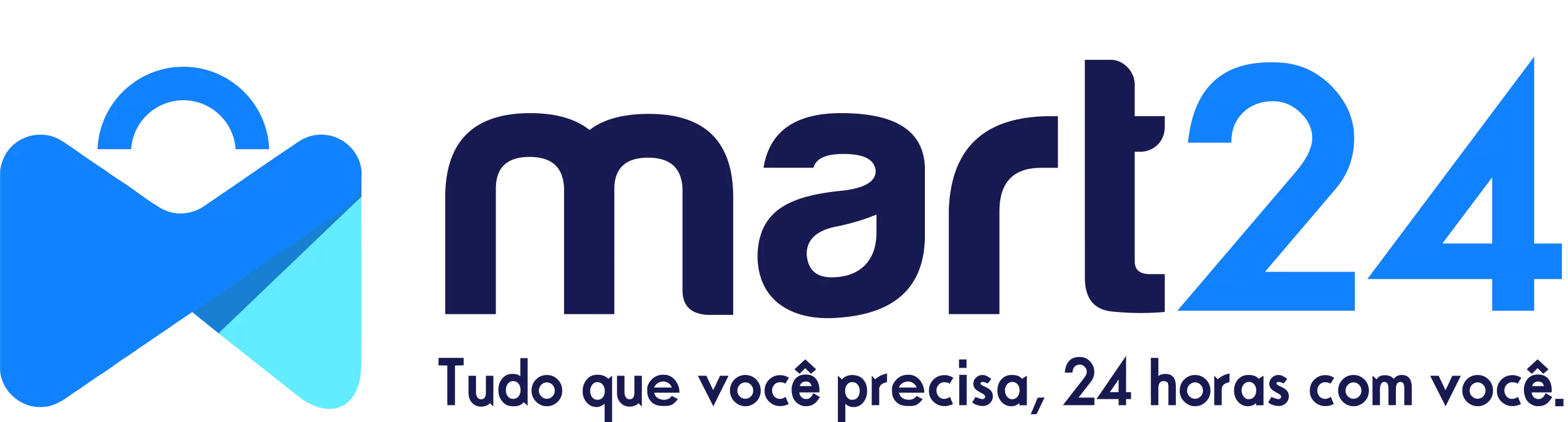 Logo Mart24h horizontal com azul